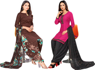 STYLEVEDA Crepe Printed Salwar Suit Material