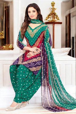 SIMPLYETHNIC Crepe Printed Salwar Suit Material