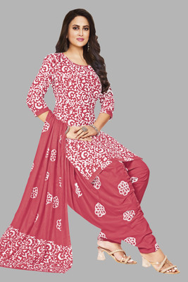SHREE JEENMATA COLLECTION Pure Cotton Printed Kurta & Patiyala Material