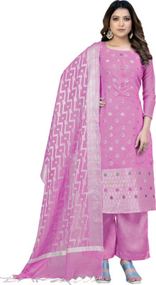 manvaa Jacquard Embroidered Kurta & Palazzo Material