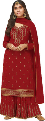 Gangotri Georgette Embroidered Kurta & Palazzo Material
