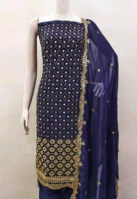 Stylebhawani Georgette Embroidered Salwar Suit Material