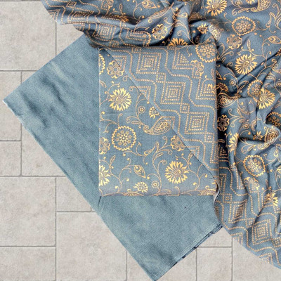 TRENDISTAA Wool Floral Print Salwar Suit Material