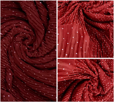 KRISHNAM TRENDS Georgette Self Design Multipurpose Running Fabric