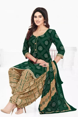SIMPLYETHNIC Crepe Printed Salwar Suit Material