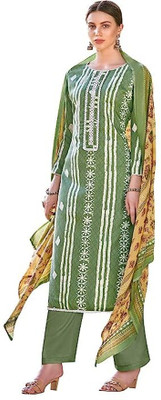 DRAVINAM Trends Cotton Silk Printed Kurta & Palazzo Material