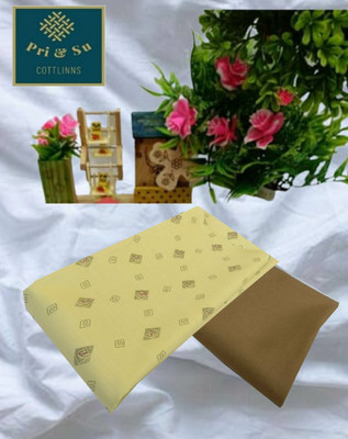 Pri & Su CottLinns Cotton Blend Solid, Printed Shirt & Trouser Fabric