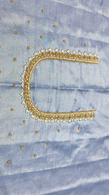 Khusi Fashion Silk Blend Embellished Blouse Material