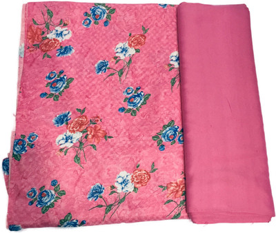 BKRKJ Wool Floral Print Salwar Suit Material