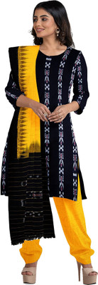 KALPRA FASHION Pure Cotton Embroidered Salwar Suit Material