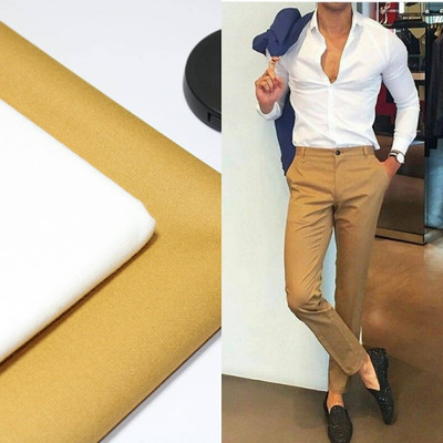 VISTROL FAB Cotton Blend Solid Shirt & Trouser Fabric
