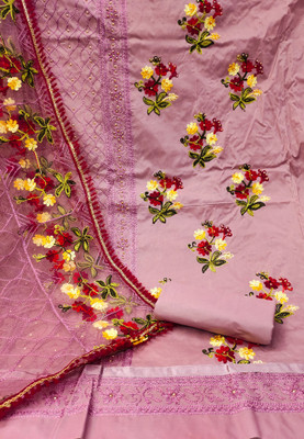 Sanila Cotton Blend Embroidered Salwar Suit Material