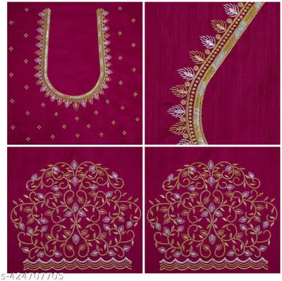 wizulo trendz Silk Blend Solid Blouse Material