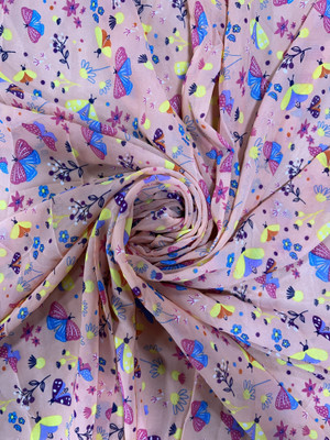 AJANTHA SILK MILLS Georgette Printed Multi-purpose Fabric