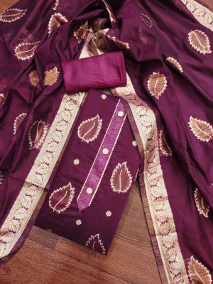 Tasrika Jacquard Embellished Salwar Suit Material