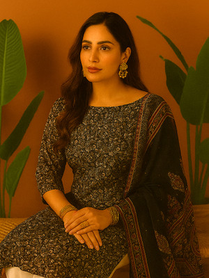 Nagi Textile Georgette Floral Print Kurta & Palazzo Material