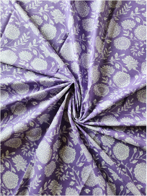 World of Mystery Pure Cotton Floral Print Kurta Fabric
