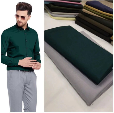 tmcretion Cotton Blend Solid Shirt & Trouser Fabric