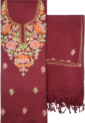 Kashmiri Wool Embroidered Salwar Suit Material