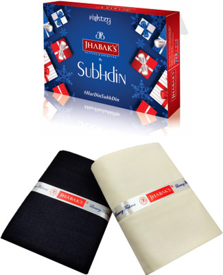 JHABAK'S Cotton Blend Solid Shirt & Trouser Fabric