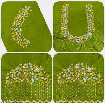 SIDDHI TRENDZ Art Silk Embroidered Blouse Material