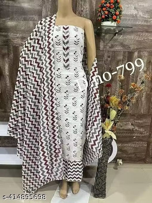 krishna boutique Pure Cotton Printed Salwar Suit Material