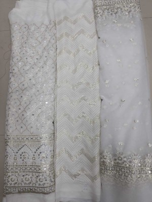 Vastram Textile Cotton Blend Embroidered Salwar Suit Material
