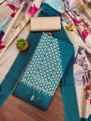 Kimisha Cotton Blend Embroidered Salwar Suit Material