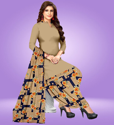 AYKA CLOTHINGS Crepe Floral Print Salwar Suit Material