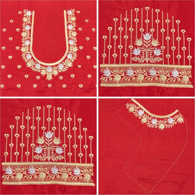 RAJVILASH Cotton Silk Embroidered Blouse Material