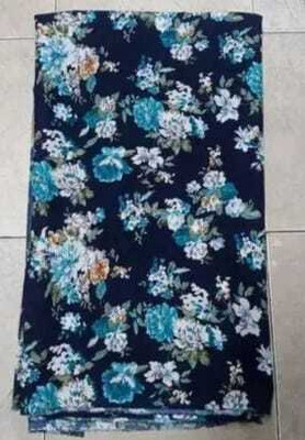 JUGNOO Crepe Floral Print Kurta & Patiyala Material