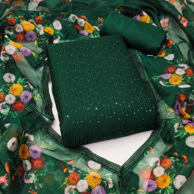 RSTWISTER Brocade Self Design Kurta & Churidar Material