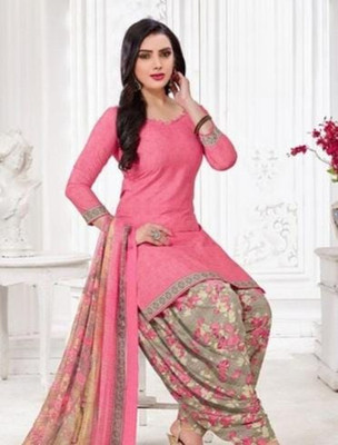 ANANYA Crepe Printed Kurta & Patiyala Material