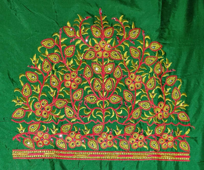 aai k Silk Blend Embroidered Blouse Material