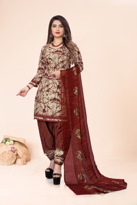 Kashvi Crepe Printed Kurta & Patiyala Material