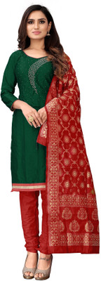 IRIS Cotton Blend Embroidered Salwar Suit Material