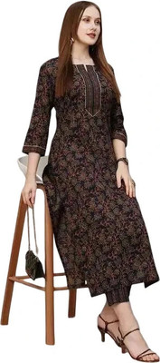 BLACK PATTI Women Kurti Pant Set