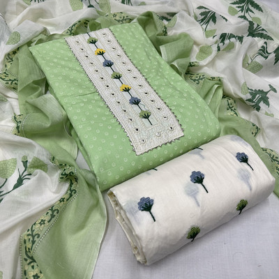 krishna boutique Pure Cotton Printed Salwar Suit Material