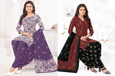 SEWDHAGA Crepe Printed Salwar Suit Material