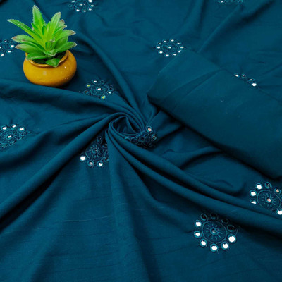 jungle herbs Cotton Blend Embroidered Kurta & Churidar Material