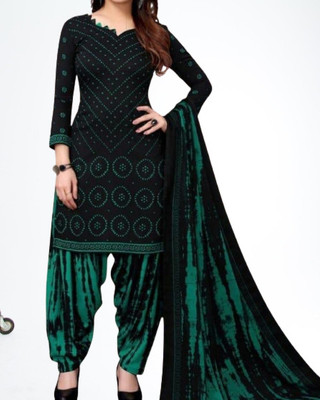 INITHI Polyester Printed Salwar Suit Material