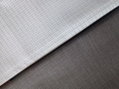 s n textiles Cotton Blend Checkered, Self Design Shirt & Trouser Fabric
