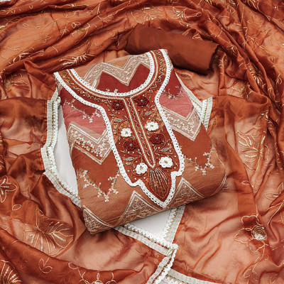 Divastri Organza Embellished Salwar Suit Material
