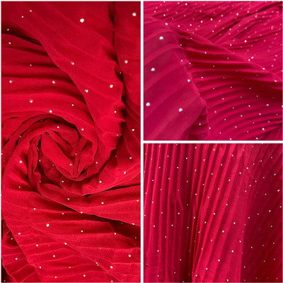 KRISHNAM TRENDS Georgette Self Design Multipurpose Running Fabric