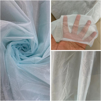 KRISHNAM TRENDS Organza Self Design Multi-purpose Fabric