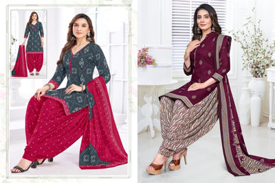 laxmi creation Crepe Printed Salwar Suit Material