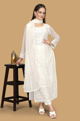 bhagyalaxmi creation Georgette Embroidered Kurta Fabric