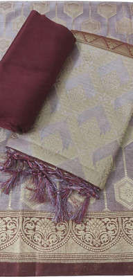 PoojaCreation Cotton Silk Self Design Salwar Suit Material