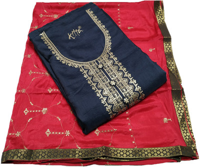 Soul Essence Pure Cotton Embroidered Salwar Suit Material