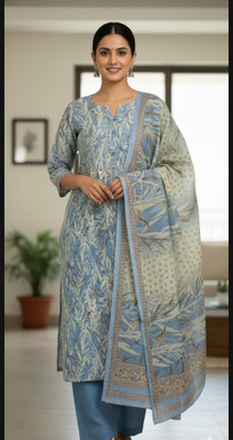 RIDDHI Polycotton Printed Salwar Suit Material